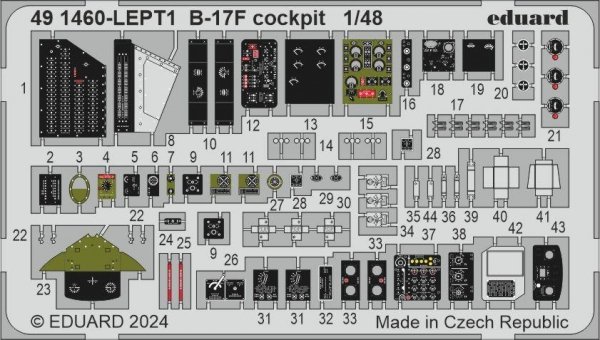 Eduard BIG49427 B-17F alternate nose (frame X) PART I EDUARD 1/48