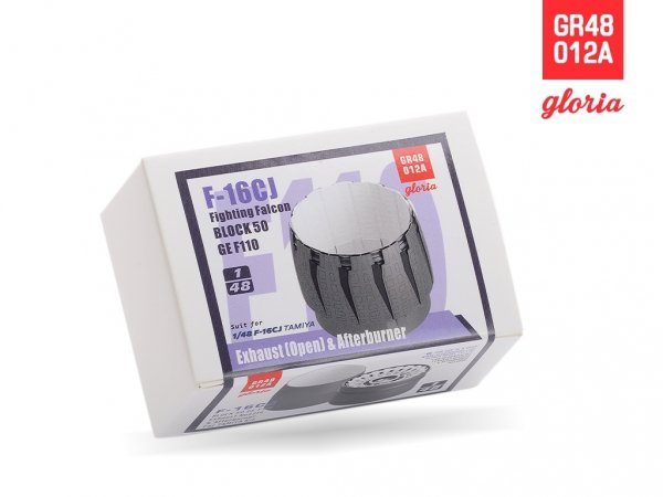 Gloria GR48012A F-16CJ F110-GE Exhaust Nozzle &amp; Afterburner OPEN TAMIYA 1/48