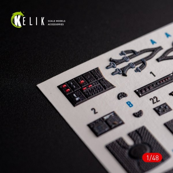 KELIK K48107 UH-1Y &quot;Venom&quot; - interior 3D decals for Zimi Model/KittyHawk kit 1/48