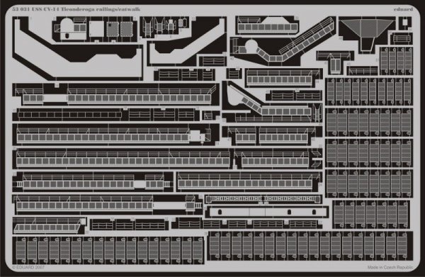 Eduard 53031 USS CV-14 Ticonderoga railings/ catwalk 1/350 Trumpeter