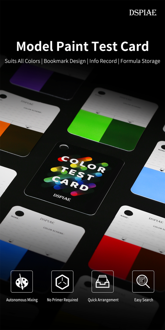 DSPIAE CC-01 Color Test Card Keychain Model Tool