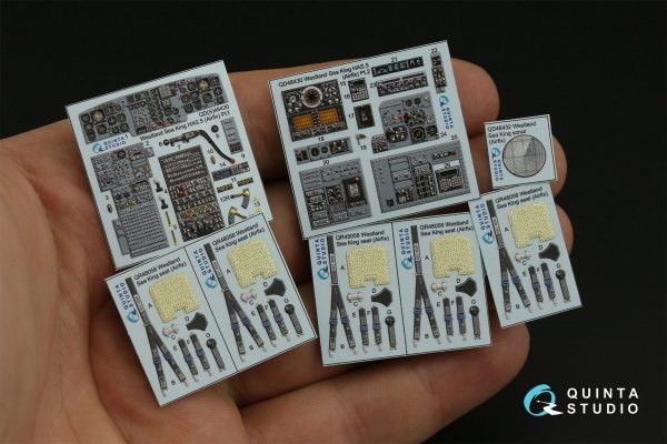 Quinta Studio QD48430 Westland Sea King HAS.5 3D-Printed &amp; coloured Interior on decal paper (Airfix) 1/48