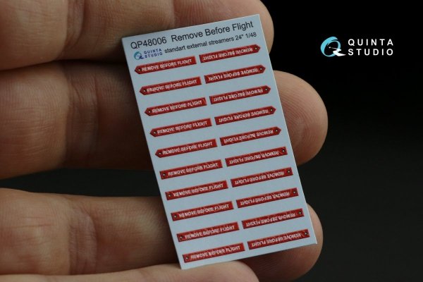 Quinta Studio QP48006 &quot;Remove Before Flight&quot; standart external streamer 24&quot;, 20 Pcs 1/48