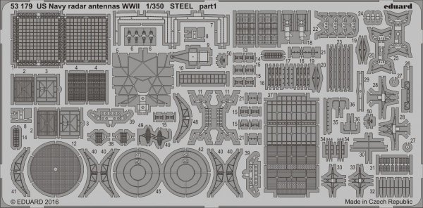 Eduard 53179 US Navy radar antenas WWII STEEL 1/350