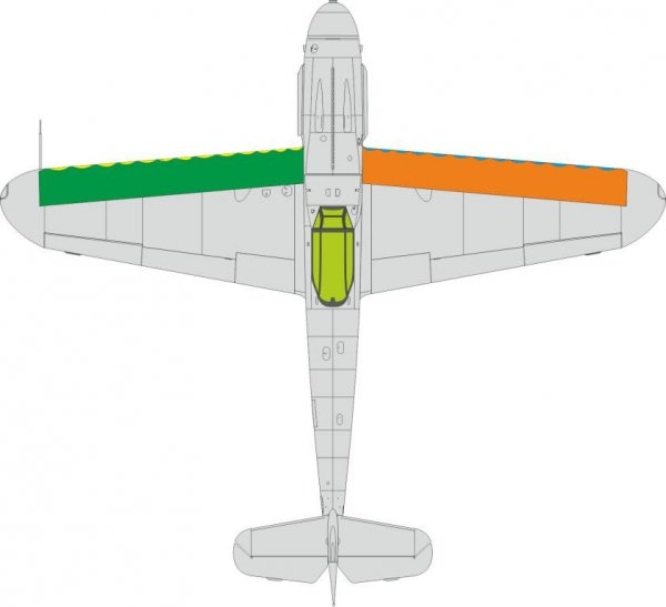 Eduard EX1087 Bf 109G Wings Leading Edge Wavy Lines masks 1/48