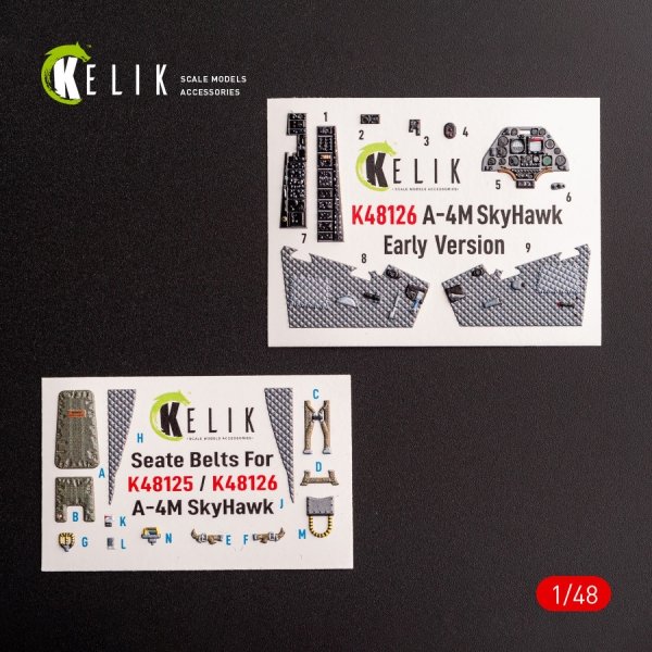 KELIK K48126 A-4M Early production- interior 3D decals for Magic Factory kit 1/48