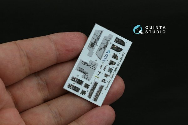 Quinta Studio QD72076 F/A-18A/C early 3D-Printed &amp; coloured Interior on decal paper (Academy) 1/72