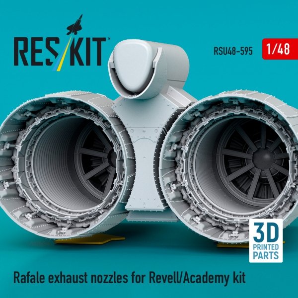 RESKIT RSU48-0595 Rafale exhaust nozzles for Revell/Academy kit (3D Printed) (1/48)