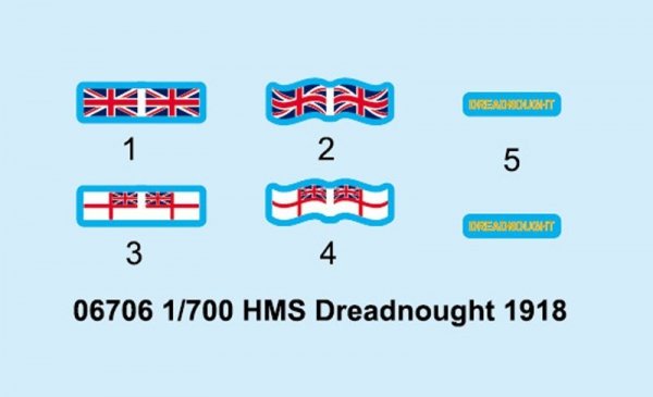 Trumpeter 06706 HMS DeadNought 1918 1/700