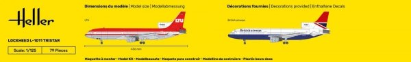 Heller 56451 Starter Kit - Lockheed L-1011 Tristar 1/125