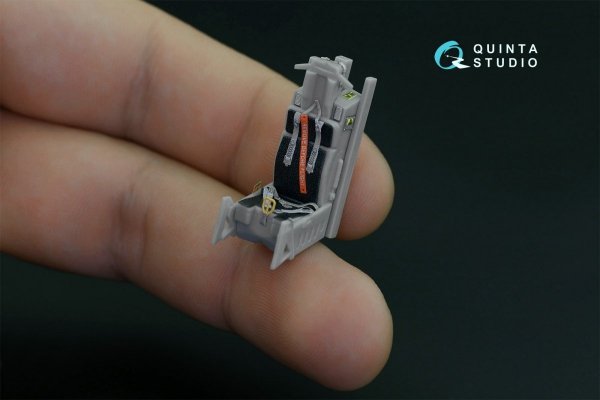 Quinta Studio QD48221 F-16B 3D-Printed &amp; coloured Interior on decal paper (Hasegawa) 1/48
