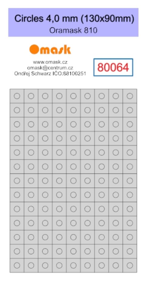 Omask 80064 Circles 4,0 mm (130x90mm) Oramask foil