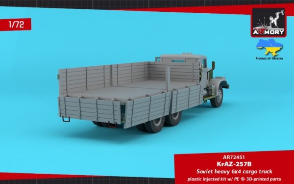 Armory Models 72451 KrAZ-257B Soviet Era Heavy Duty 6x4 cargo truck 1/72