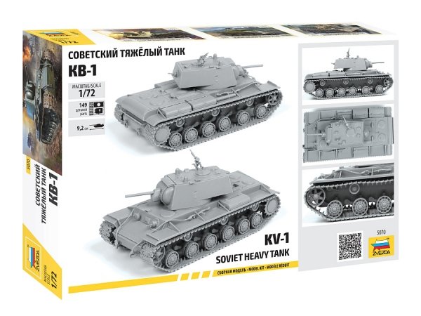 Zvezda 5070 KV-1 Soviet Heavy Tank WW II 1/72