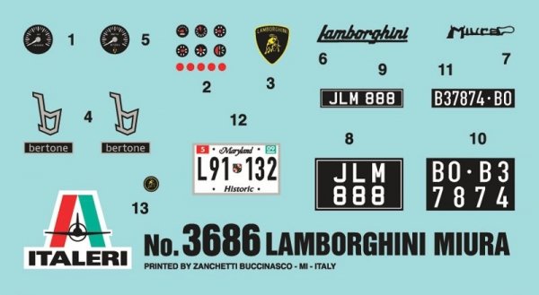 Italeri 3686 LAMBORGHINI MIURA (1:24)