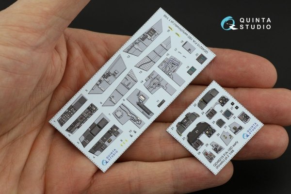 Quinta Studio QD48215 F/A-18D Early 3D-Printed &amp; coloured Interior on decal paper (Kinetic) 1/48