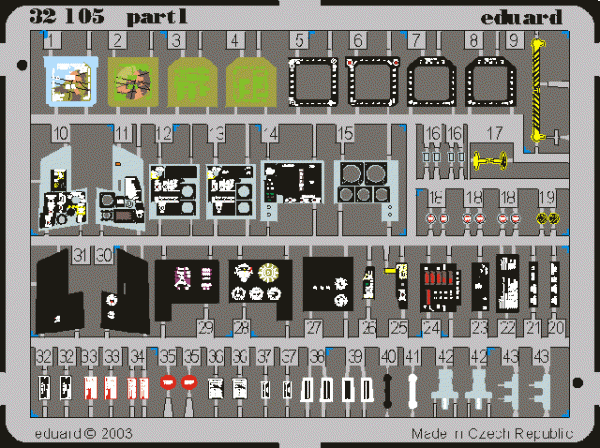 Eduard 32510 F-18C interior 1/32 ACADEMY