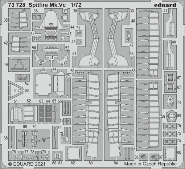 Eduard 73728 Spitfire Mk. Vc for AIRFIX 1/72