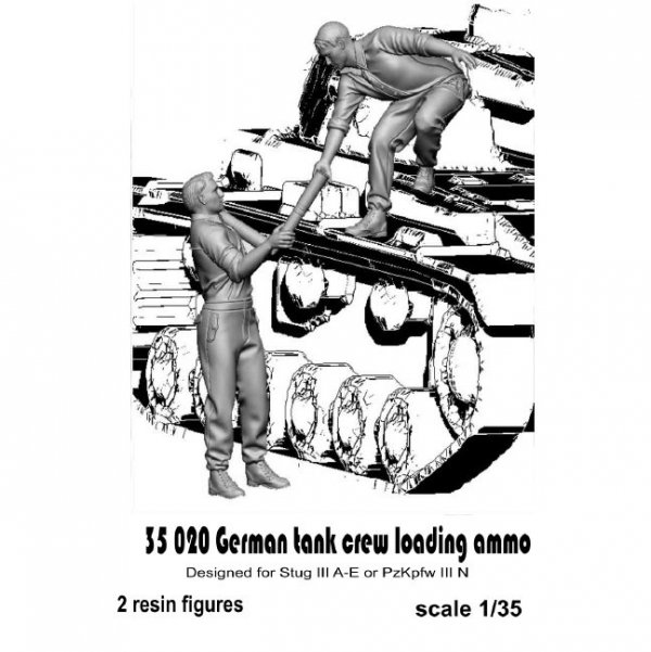 Glowel Miniatures 35020 German tank crew loading ammo 1/35