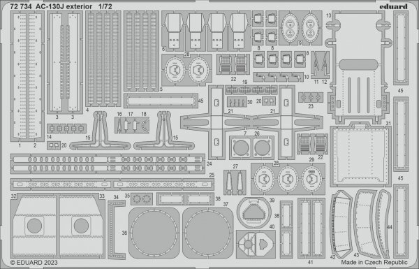 Eduard 72734 AC-130J exterior ZVEZDA 1/72