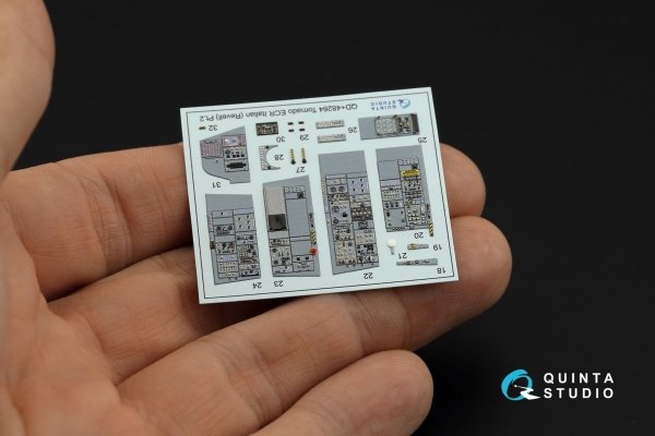 Quinta Studio QDS+48264 Tornado ECR Italian 3D-Printed coloured Interior on decal paper (Revell) (small version) (with 3D-printed resin parts) 1/48