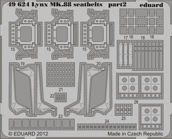 Eduard 49624 Lynx Mk.88 seatbelts 1/48 (Airfix)