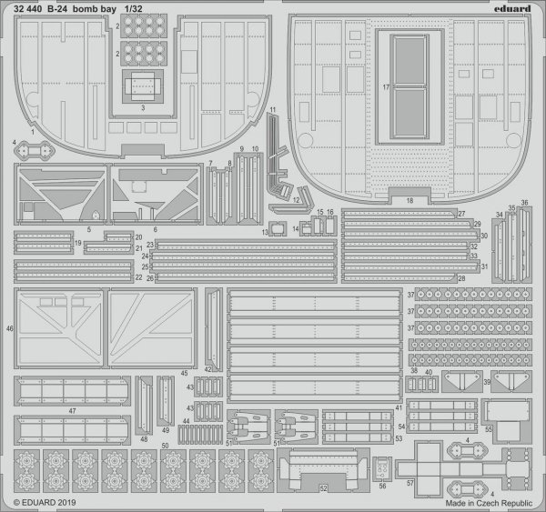 Eduard 32440 B-24 bomb bay HOBBY BOSS 1/32