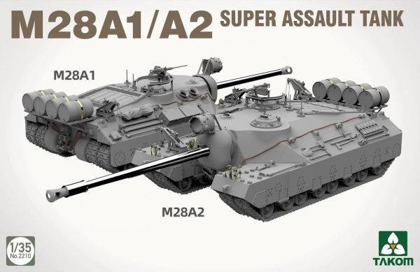 Takom 2209W T28 BOX MODELING GUIDE +  T28 SUPER HEAVY TANK + M28A1/A2 SUPER ASSAULT TANK 1/35