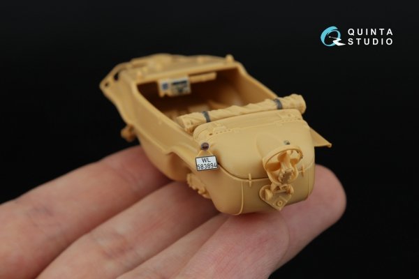 Quinta Studio QDS-48553 Schwimmwagen type 166 3D-Printed &amp; coloured Interior on decal paper (Tamiya) (small version) 1/48