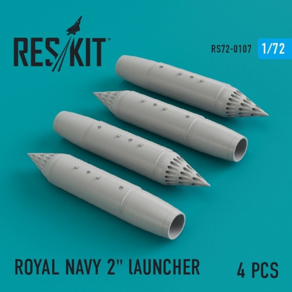 RESKIT RS72-0107 ROYAL NAVY 2&quot; LAUNCHERS (4 PCS) 1/72