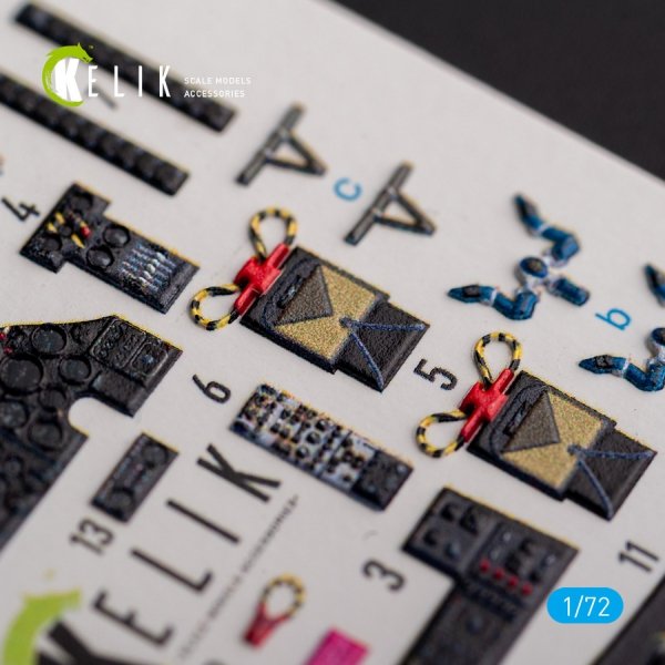 KELIK K72135 AVRO VULCAN B.2 Front cockpit - interior 3D decals for Airfix kit 1/72