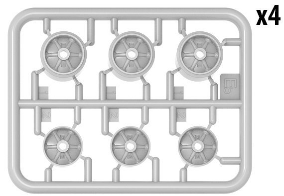 Miniart 35220 M3/M4 ROADWHEELS SET. WELDED TYPE AND PRESSED TYPE 1/35