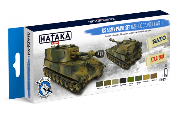 Hataka HTK-BS51 US Army Paint Set (MERDC Camouflage) 8x17ml