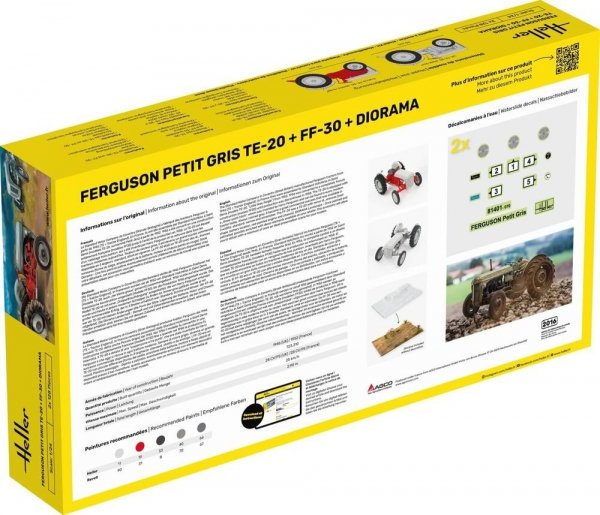 Heller 52326 Ferguson Petit Gris TE-20 + FF-30 + Diorama - Starter Kit 1/24