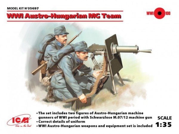 ICM 35697 WWI Austro-Hungarian MG Team 1/35