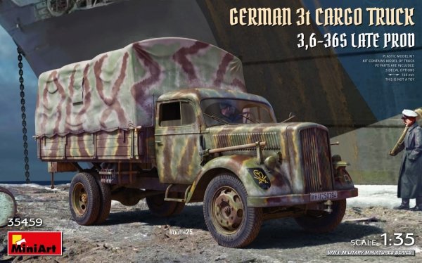 MiniArt 35459 German 3t Cargo Truck 3.5-36s Late Production 1/35