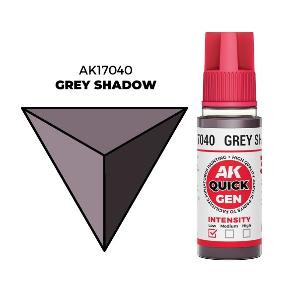 AK Interactive AK17040 GREY SHADOW – QUICK GEN COLOR 18ml