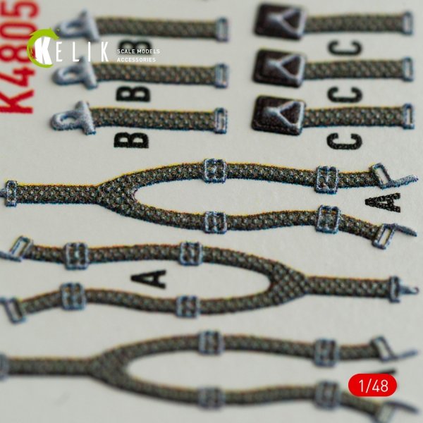 KELIK K48058 P-61B BLACK WIDOW INTERIOR 3D DECALS FOR GWH KIT 1/48