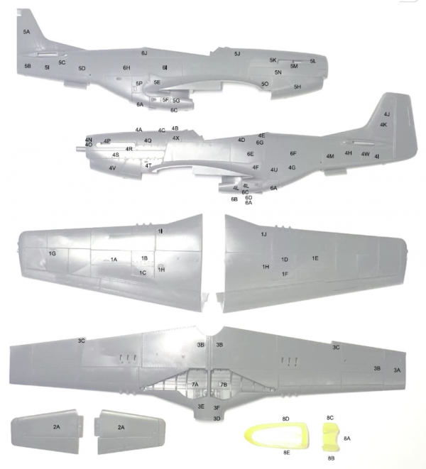 Omask 17005 P-51D masks for panels (for Tamiya) 1/72