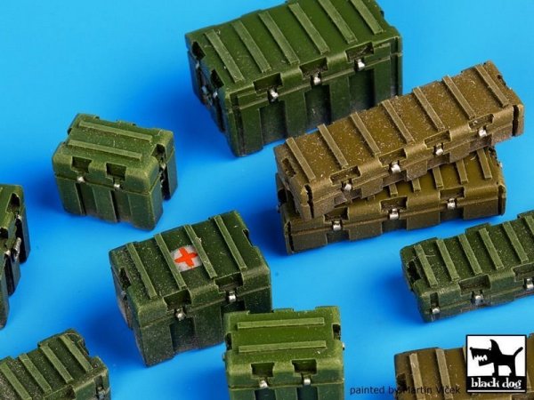 Black Dog T35067 Universal modern plastic boxes accessories set 1/35