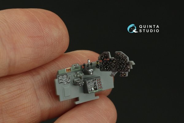 Quinta Studio QD72122 P-47D Thunderbolt Razorback 3D-Printed &amp; coloured Interior on decal paper (Tamiya) 1/72
