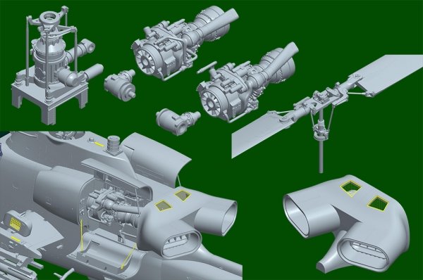 Trumpeter 05117 AH-1W Super Cobra (Turned Exhaust) 1/35