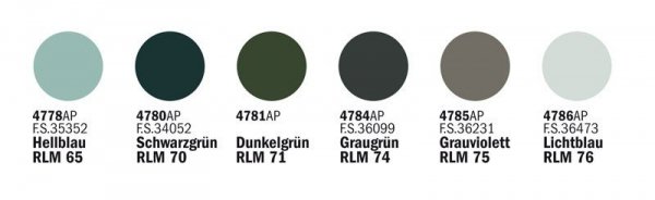 ITALERI 436AP - WWII Luftwaffe Aircraft - Acrylic Set