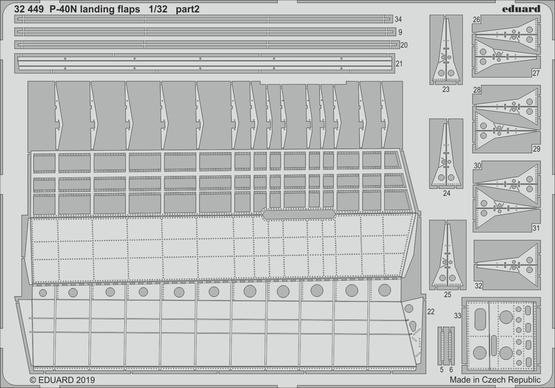 Eduard 32449 P-40N landing flaps 1/32 TRUMPETER