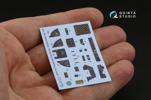 Quinta Studio QD48190 Tempest Mk.II 3D-Printed &amp; coloured Interior on decal paper (Eduard) 1/48