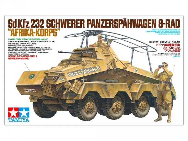 Tamiya 35297 German 8-Wheeled Heavy Armored Car Sd.Kfz.232 &quot;Africa-Corps&quot; (1:35)