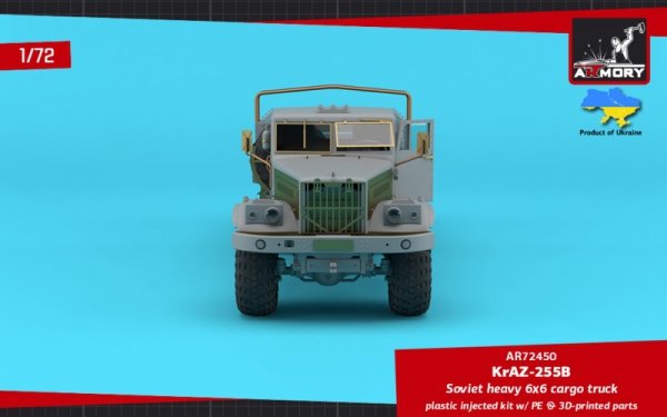 Armory Models 72450 KrAZ-255B Soviet Era Heavy Duty 6x6 cargo truck 1/72