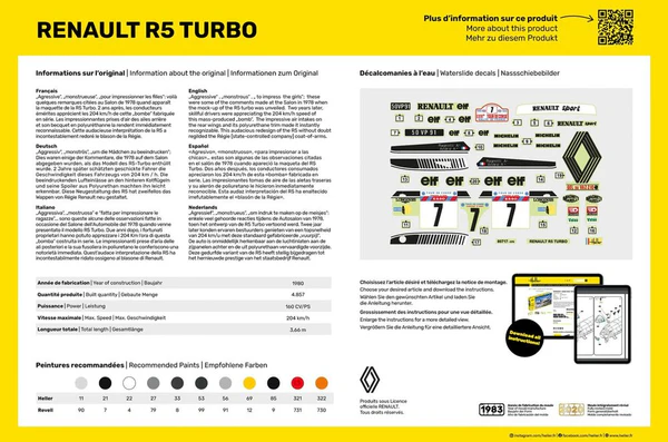Heller 56717 STARTER KIT Renault R5 Turbo 1/24