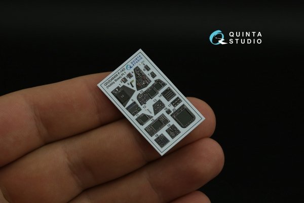 Quinta Studio QDS-48405 F-14D 3D-Printed &amp; coloured Interior on decal paper (Hobby Boss) (Small version) 1/48