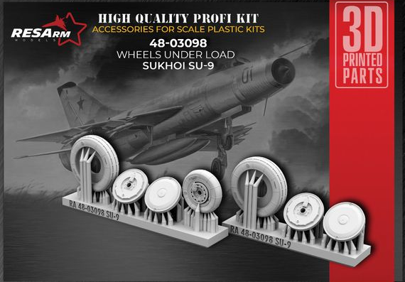 RESArm 48-03098 SU-9 - Wheels under load (3D resin printing) 1/48
